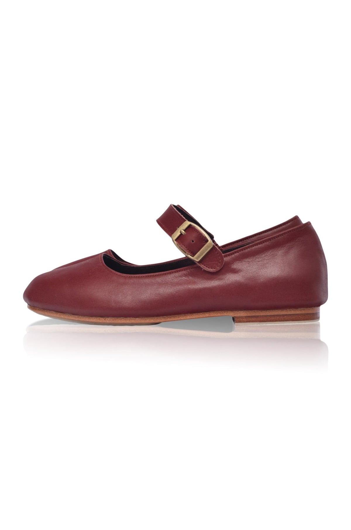 Belle Rose Round Toe Leather Flats (Sz. 7 & 8)