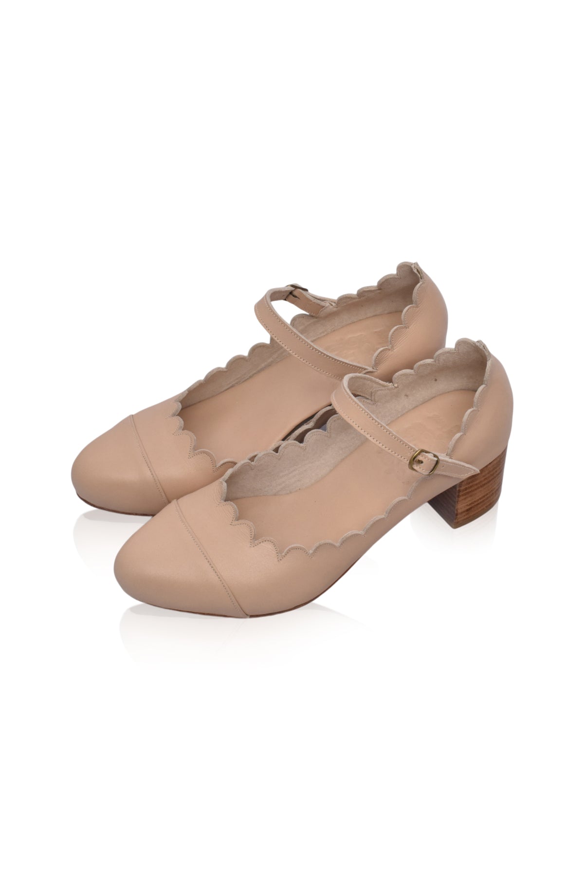 Bonita Mary Jane Leather Heels (Sz. 6 - 13)