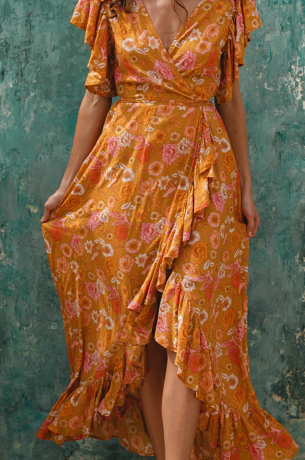 Carmen Wrap Maxi Dress (Sale)