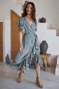 Carmen Wrap Maxi Dress (Sale)