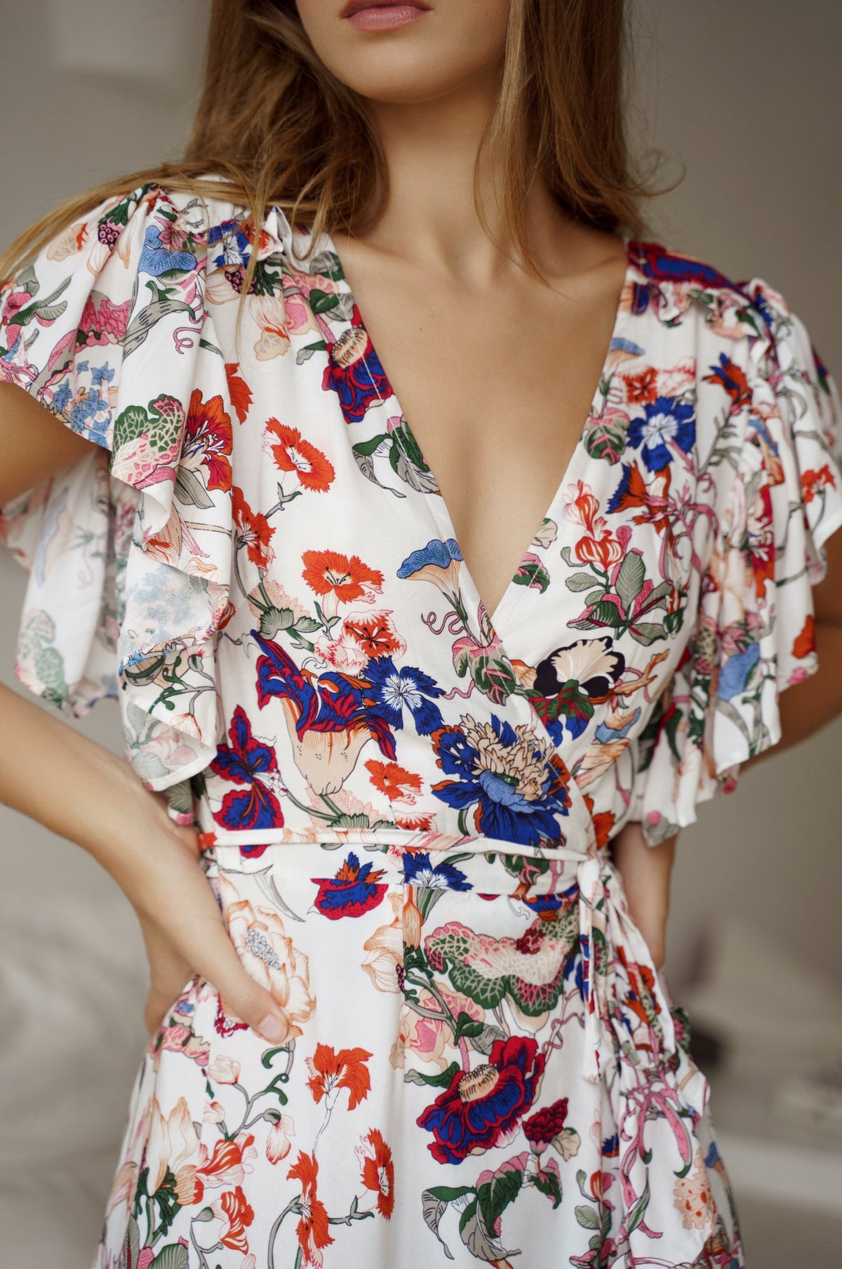 Carmen Wrap Maxi Dress (Sale)