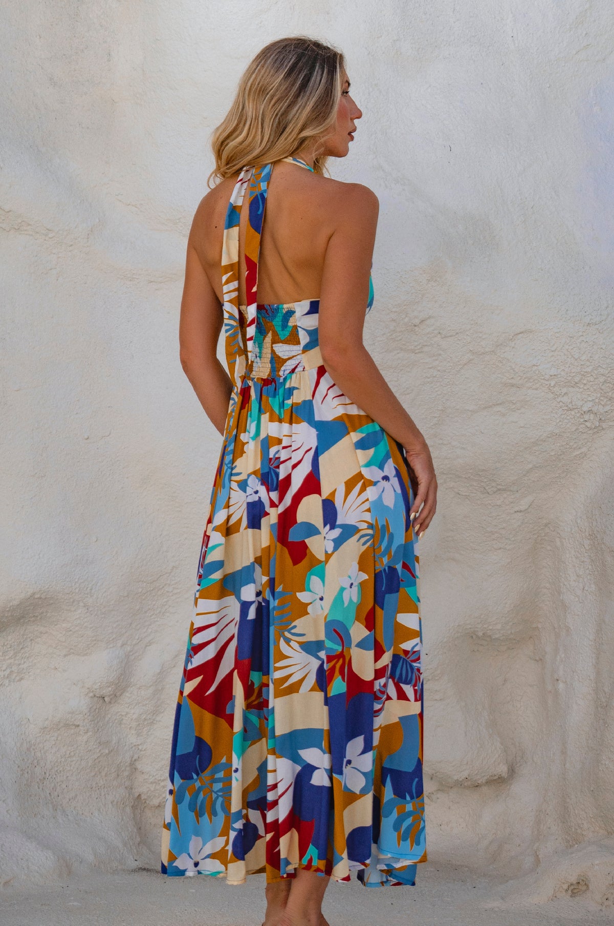 Costa Brava Halterneck Maxi Dress