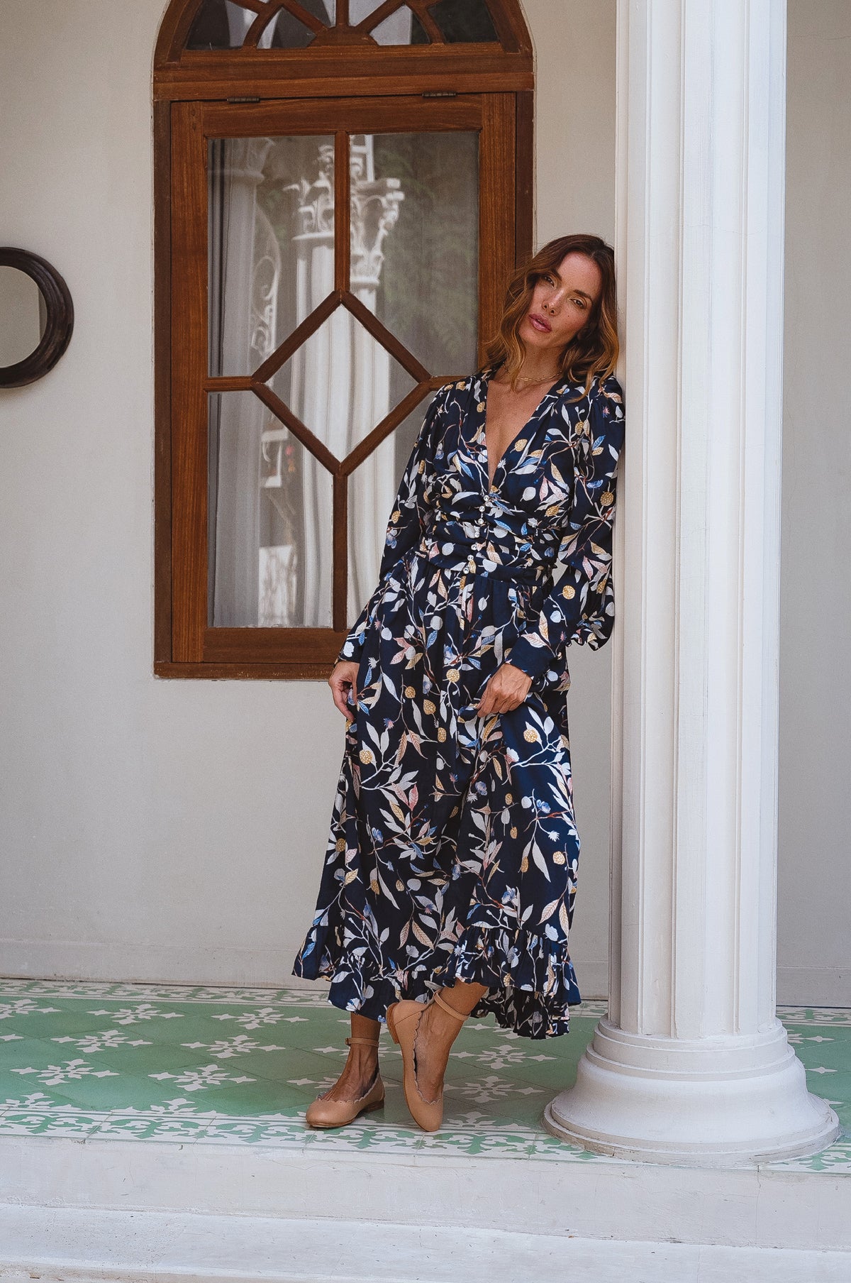 Elise Long Sleeve Maxi Dress (Sale)