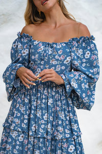 Floriana Long Sleeve Midi Dress