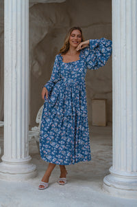 Floriana Long Sleeve Midi Dress