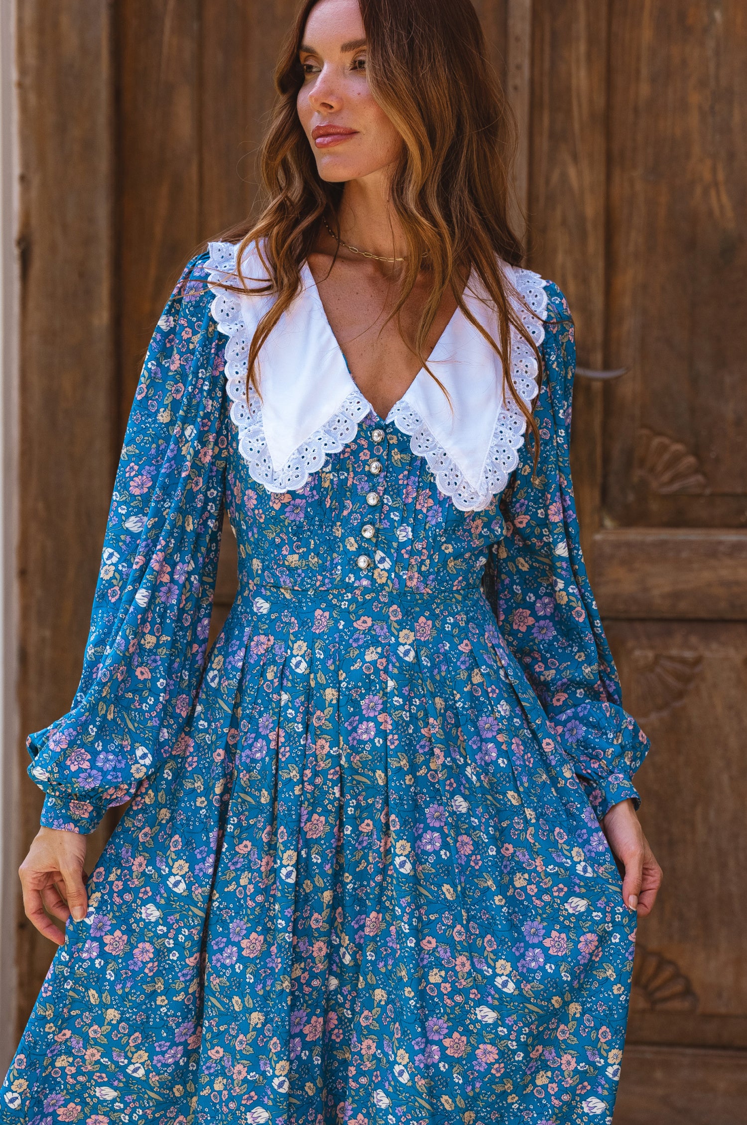 Glory. Long Sleeve Button Down Midi Dress – ELF