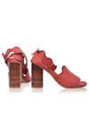 Sakura Block Heel Leather Sandals