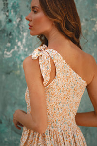 Sienna One-Shoulder Shirred Dress (Sale)