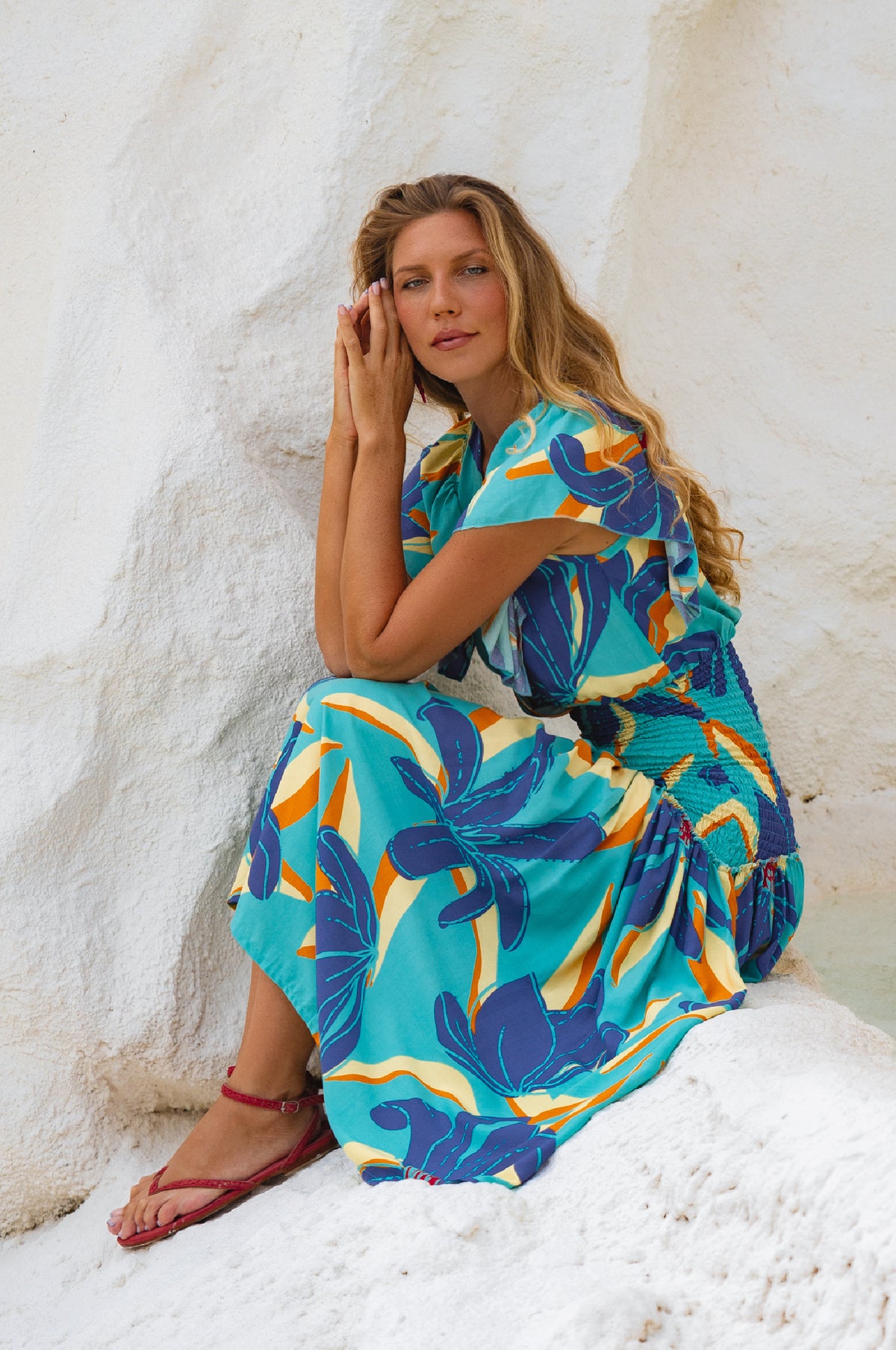 Sunshine Bohemian Midi Dress (Sale)