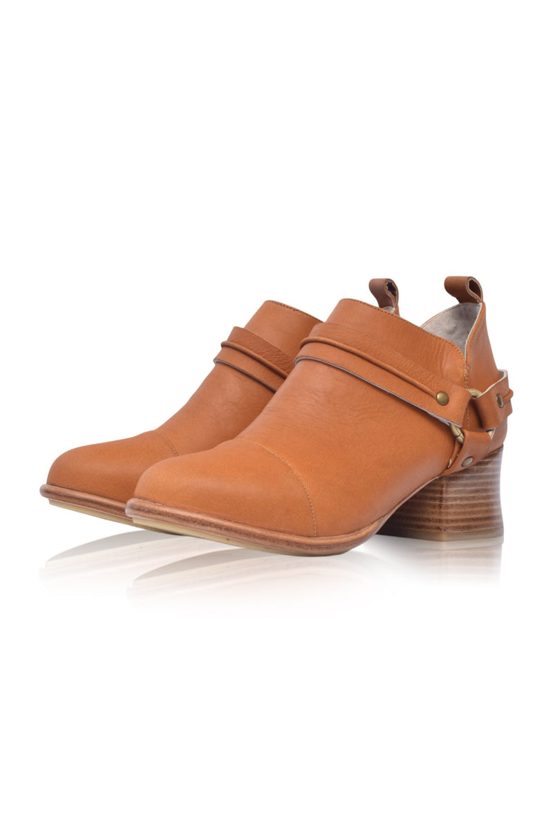 Tan ankle bootie shop