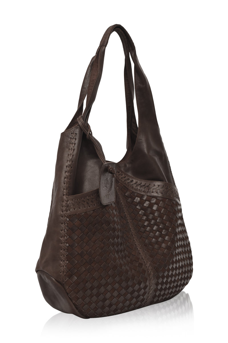  Woven Leather Handbags, Hobo Tote Bags with Zipper for