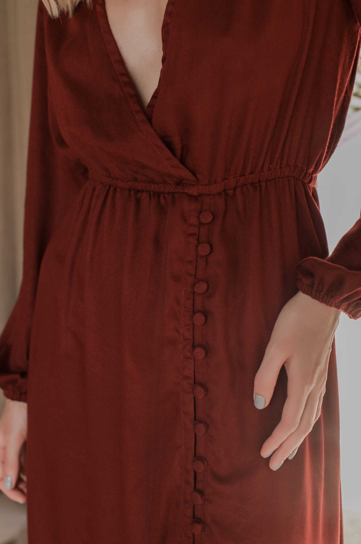 Greta Long Sleeve Midi Dress (Sale)