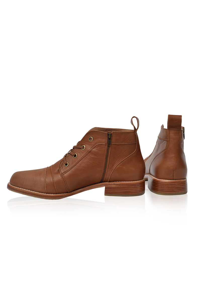 PASSAGE. Handmade womens leather lace up boots ELF
