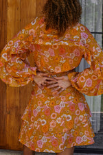 Shayla Ruffle Wrap Mini Dress (Sale)