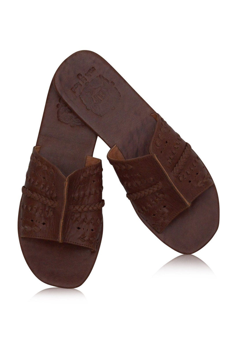 Dolce Vita. Handmade flat leather slide shoes – ELF