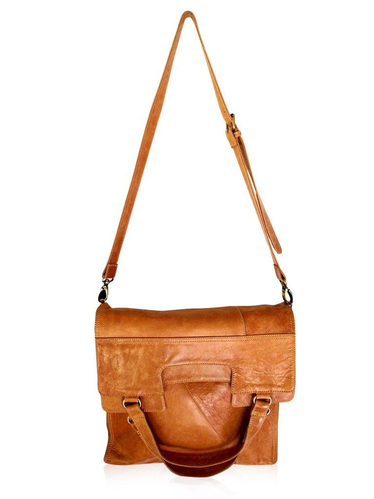 Leather Bag - Mi Vida Foldover Tote