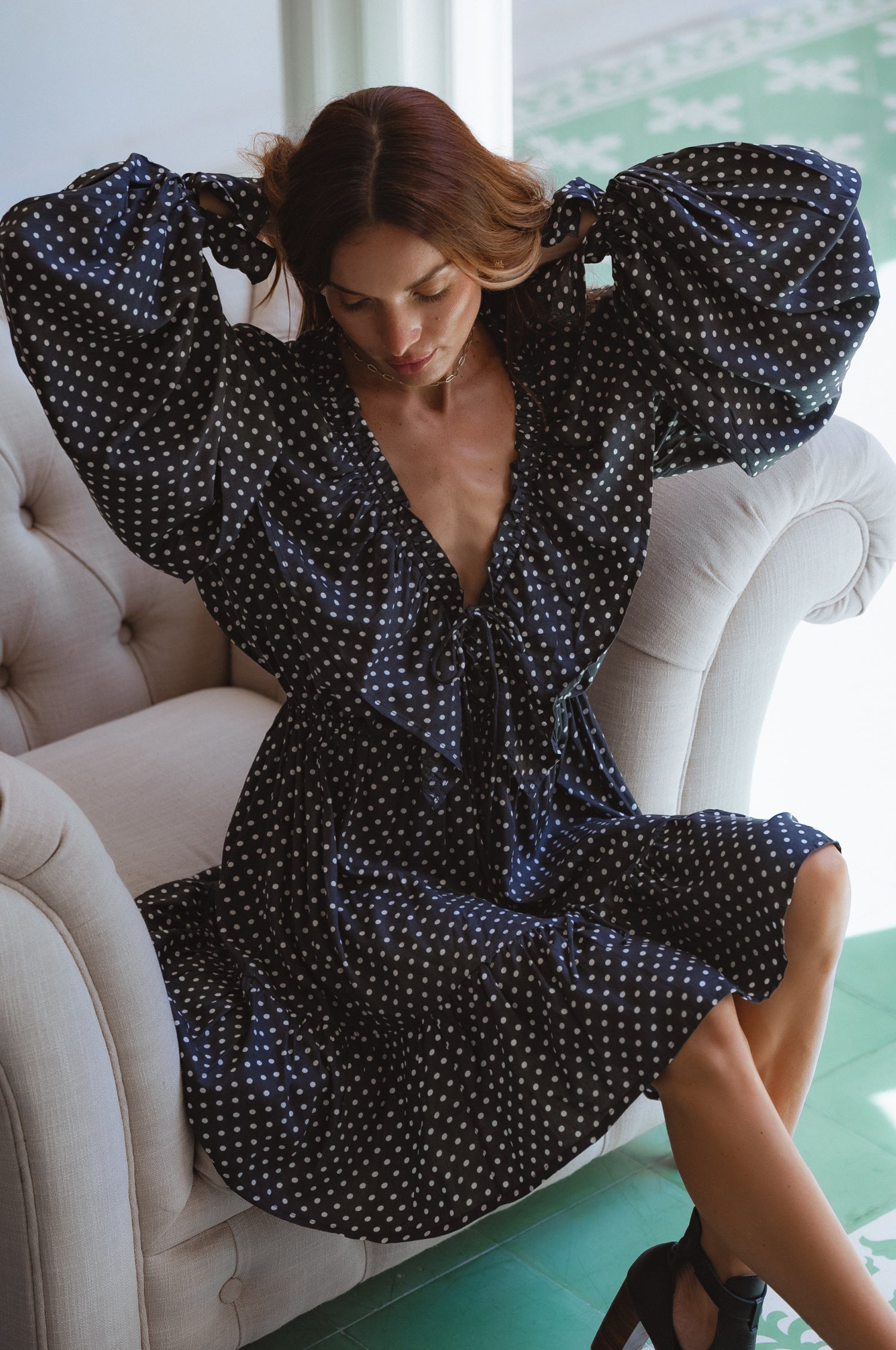 Alice. Long Sleeve Ruffled Mini Dress – ELF