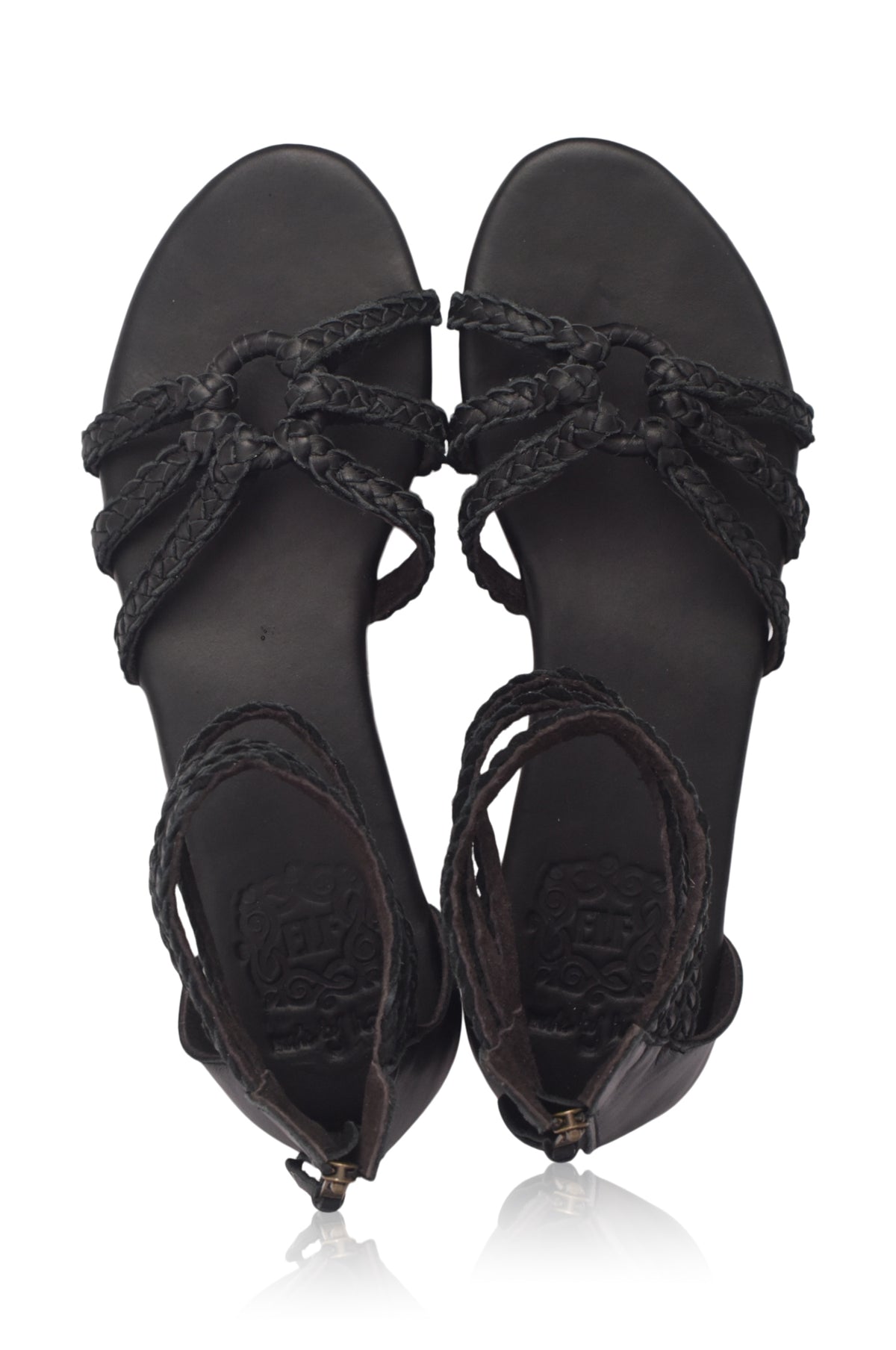 All Aboard Braided Leather Sandals (Sz. 6)
