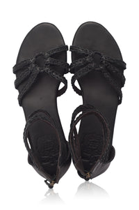 All Aboard Braided Leather Sandals (Sz. 6)