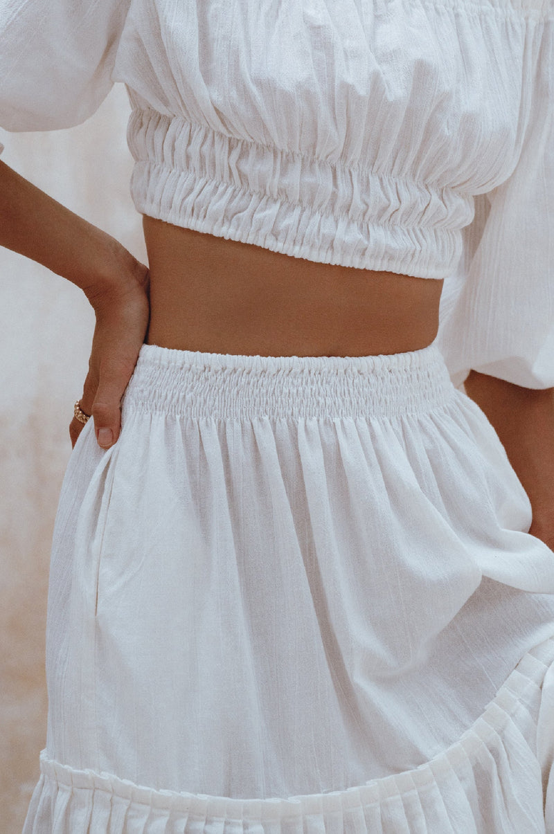 Annabelle Boho Linen Maxi Skirt