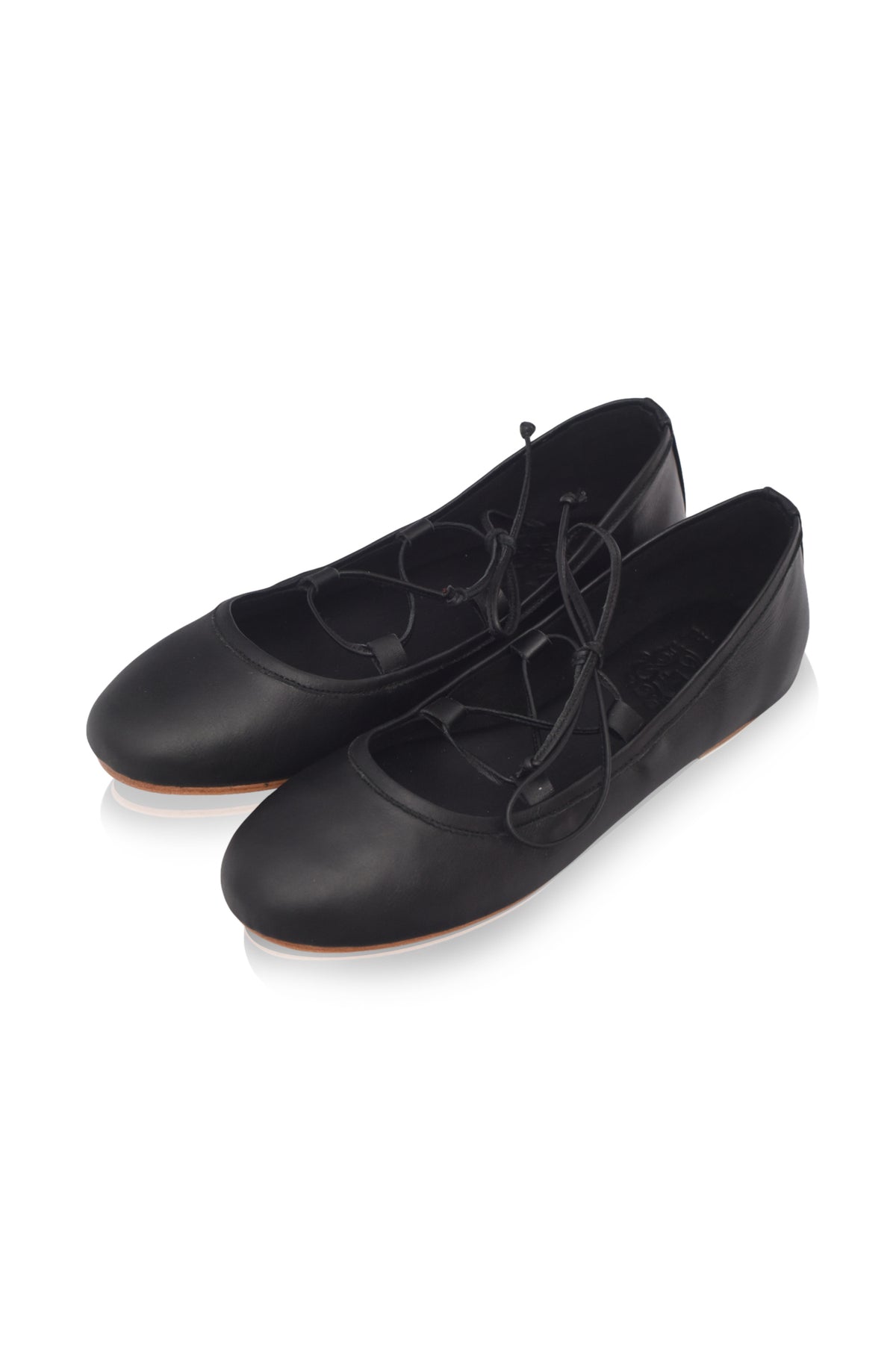 Ballerine Lace-Up Leather Flats (Sz. 7.5)