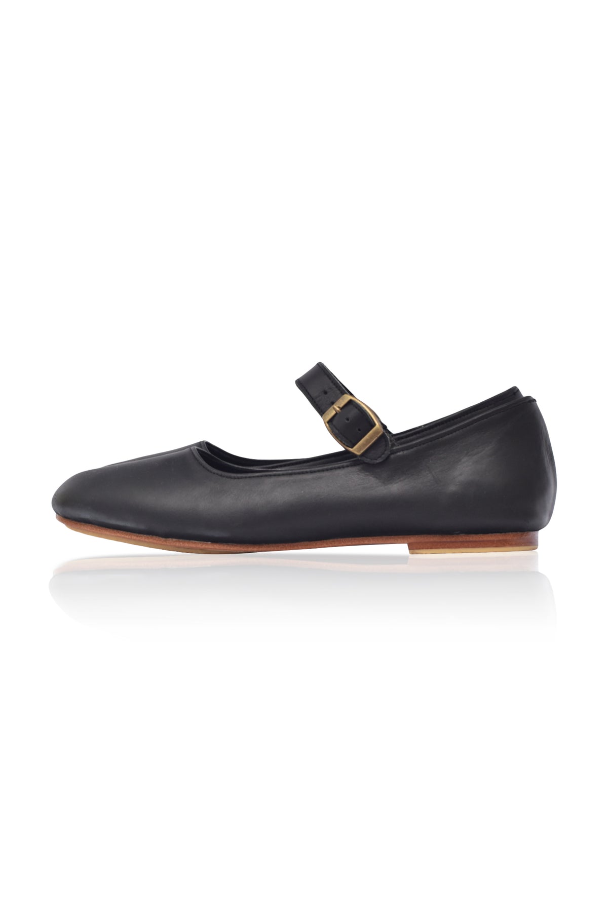 Belle Rose Round Toe Leather Flats (Sz. 7, 7.5 & 8)