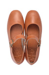 Belle Rose Round Toe Leather Flats