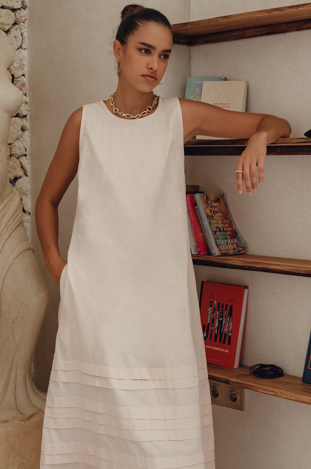Beloved Cara Slip on Cotton Maxi Dress (Sale)
