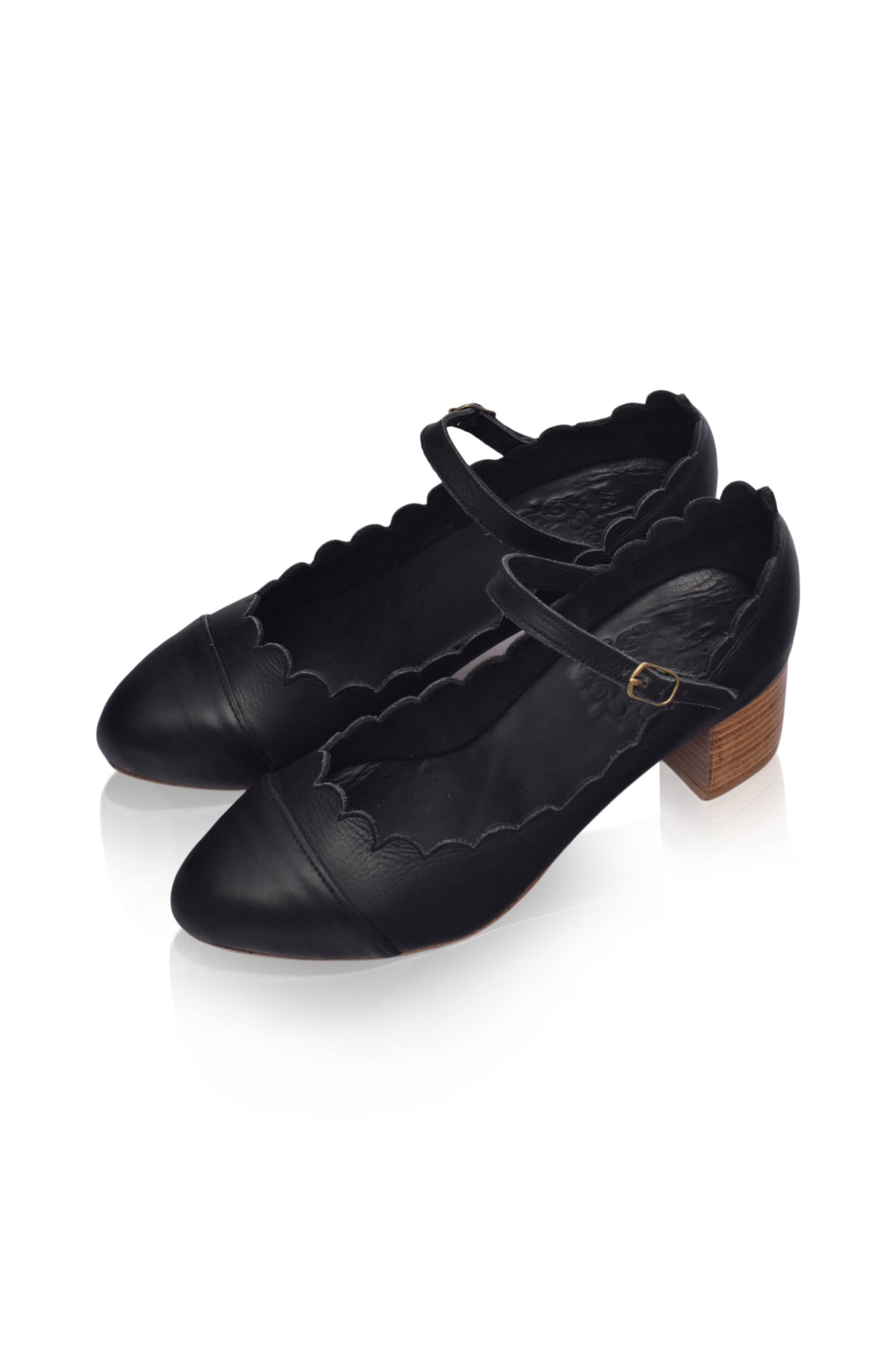 Bonita Mary Jane Leather Heels (Sz. 7.5 & 8, 9)