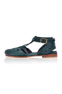 Bounty T-strap Leather Sandals (Sz. 5 & 5.5)