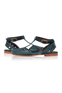 Bounty T-strap Leather Sandals (Sz. 5 & 5.5)