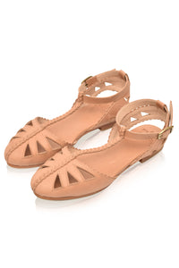 Bounty T-strap Leather Sandals (Sz. 6 & 9.5)