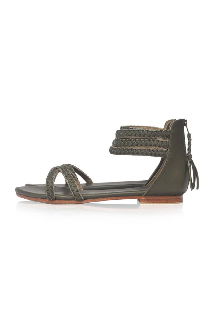 Braided thong leather sandals — handmade by Bali ELF