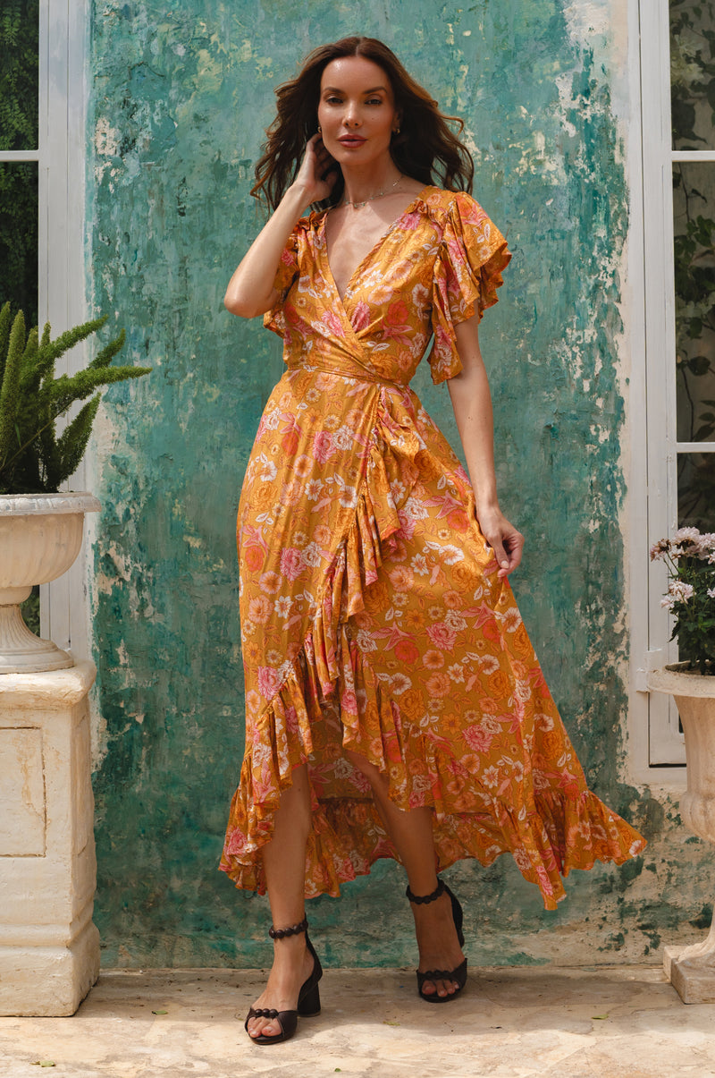 Carmen Wrap Maxi Dress (Sale)