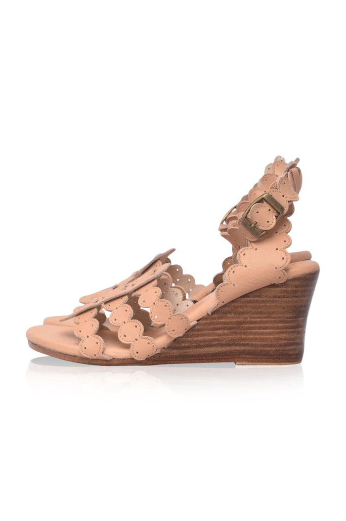 Charm Leather Wedge Sandals — handmade by Bali ELF