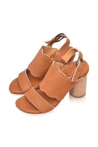 Crystal Glow Leather Heels (Sz. 6, 9, 10 & 13)
