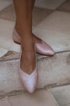 Elle Pointy Toe Leather Ballet Flats (Sz. 6.5)