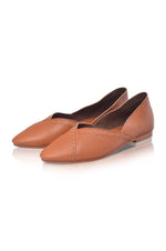 Elle Pointy Toe Leather Ballet Flats