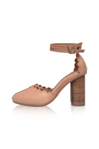 Flamingo Leather Heels (Sz. 5, 8.5 & 10)