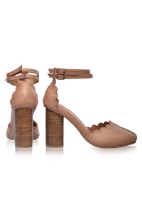 Flamingo Leather Heels (Sz. 5, 8.5 & 10)