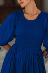 Freya Smocked Linen Midi Dress