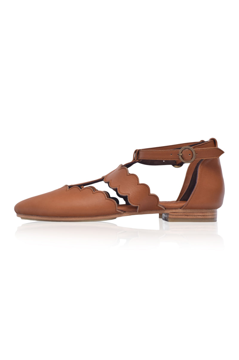 Gardenia Pointy Toe Leather Flats (Sz. 7 & 7.5)
