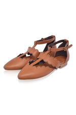 Gardenia Pointy Toe Leather Flats (Sz. 7 & 7.5)