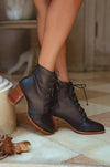 Giselle Leather Heel Booties (Sz. 8.5)