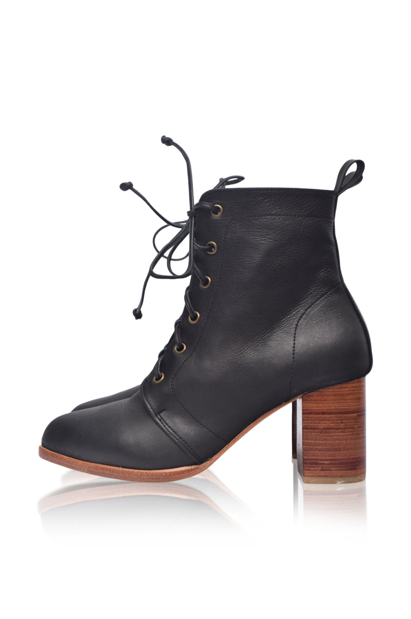 Giselle Leather Heel Booties (Sz. 8.5)