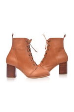 Giselle Leather Heel Booties