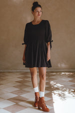 Jolie Puff Sleeve Linen Mini Dress