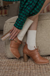 Josephine Lace up Leather Heels (Sz. 5 & 7)