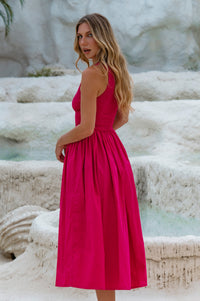 Lucciola Smocked Cotton Midi Dress