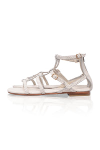 Gladiator leather sandals, leather sole detail — handmade by Bali ELF